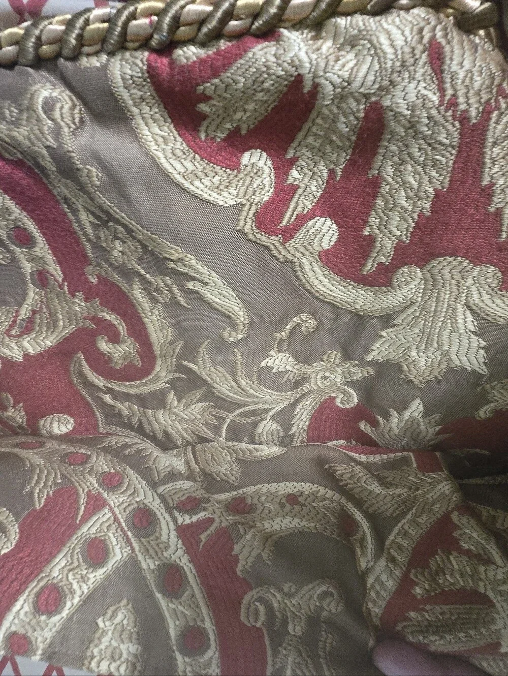 Austin Horn Botticelli Jacquard Comforter Set in Red and Gold